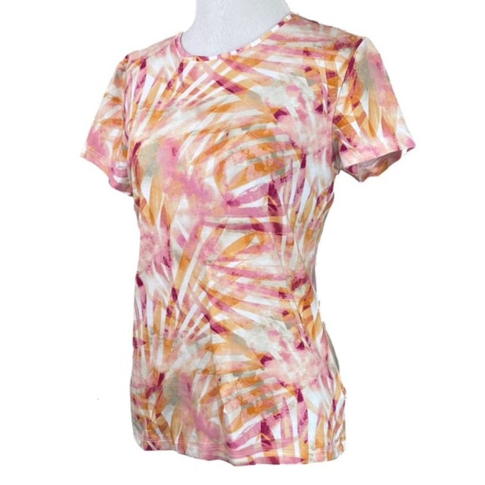 Croft & Barrow Orange and Pink T Shirt XL